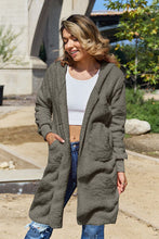 Load image into Gallery viewer, Red Double Take Full Size Hooded Teddy Bear Jacket with Thumbholes Ultra-Cozy &amp; Stylish Comfortable Outerwear
