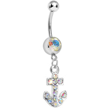 将图片加载到图库查看器，Aurora Gem Sparkle Anchor Belly Ring

