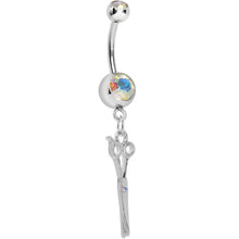 将图片加载到图库查看器，Aurora Gem Hairstylist Scissors Dangle Belly Ring
