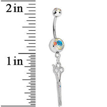 将图片加载到图库查看器，Aurora Gem Hairstylist Scissors Dangle Belly Ring

