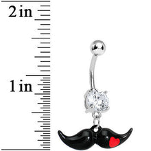 Load image into Gallery viewer, Red Heart Love Mustache Belly Ring
