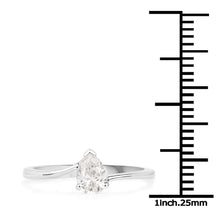 Load image into Gallery viewer, 14K White Gold 0.50 Carat Genuine White Diamond Ring
