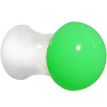 Load image into Gallery viewer, 2G White Neon Green Acrylic Saddle Plug
