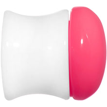 将图片加载到图库查看器，1/2 White Neon Pink Acrylic Saddle Plug
