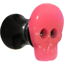Load image into Gallery viewer, 4G Acrylic Neon Pink Skull Saddle Plug
