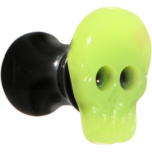 将图片加载到图库查看器，4G Acrylic Neon Yellow Skull Saddle Plug

