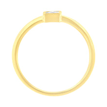 将图片加载到图库查看器，14K Yellow Gold Plated .925 Sterling Silver 1/20 cttw Miracle Set Diamond Promise Ring (J-K Color, I1-I2 Clarity) - Size 6

