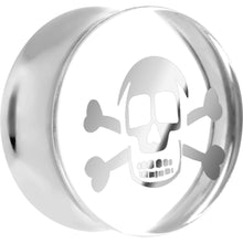 将图片加载到图库查看器，7/8 Clear Acrylic Skull Crossbones Saddle Plug
