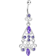 将图片加载到图库查看器，Luxurious Tantalize CZ Chandelier Belly Ring
