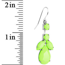 Load image into Gallery viewer, Faux Pale Green Stone Neon Leaf Vine Dangle Earrings
