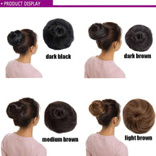Load image into Gallery viewer, 45g Hair Bun Women Chignon Synthetic Hair Extension Donut Chignon Roller Hairpieces Fake Hair Bun Drawstring Ponytail Clip in Hair Extension For Volumized Hair Buns For Girls
