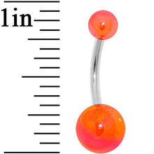将图片加载到图库查看器，Orange Acrylic Metallic Gradient Belly Ring
