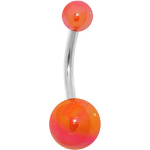 将图片加载到图库查看器，Orange Acrylic Metallic Gradient Belly Ring
