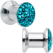 Load image into Gallery viewer, 2G Aqua Blue Ferido End Screw Fit Plug Set
