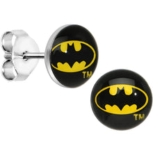 将图片加载到图库查看器，Licensed Classic Batman Logo Stud Earrings
