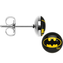 将图片加载到图库查看器，Licensed Classic Batman Logo Stud Earrings
