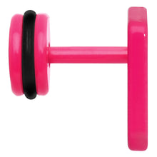 Load image into Gallery viewer, Pink Neon Enamel Music Note Cheater Plug
