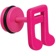 Load image into Gallery viewer, Pink Neon Enamel Music Note Cheater Plug
