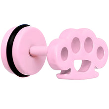 Load image into Gallery viewer, Pink Pastel Enamel Brass Knuckles Cheater Plug

