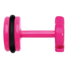 将图片加载到图库查看器，Pink Neon Enamel Brass Knuckles Cheater Plug
