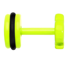 将图片加载到图库查看器，Light Green Neon Enamel Brass Knuckles Cheater Plug
