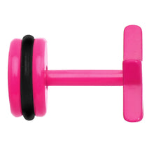 Load image into Gallery viewer, Pink Neon Enamel Rising Star Cheater Plug
