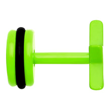 Load image into Gallery viewer, Green Neon Enamel Rising Star Cheater Plug

