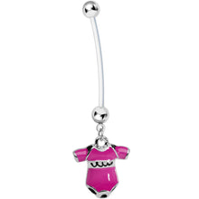将图片加载到图库查看器，Pink Cute Onesie Pregnancy Belly Ring
