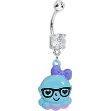 将图片加载到图库查看器，Crystalline Gem Baby Blue Squid Nerd Charm Dangle Belly Ring
