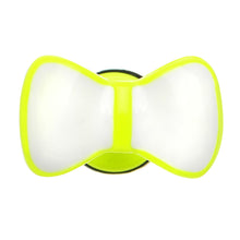 将图片加载到图库查看器，White on Light Green Neon Enamel Bow Tie Cheater Plug
