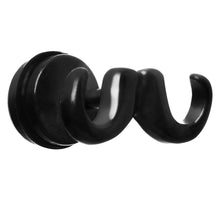 Load image into Gallery viewer, Black Enamel Old Fashioned Mustache Cheater Plug
