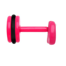 Load image into Gallery viewer, Pink Neon Enamel Old Fashioned Mustache Cheater Plug
