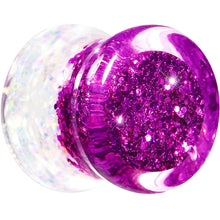 将图片加载到图库查看器，9/16 Purple Pink White Acrylic Glitter Party Saddle Plug
