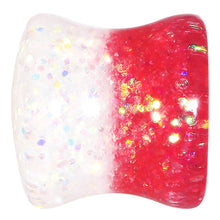 Load image into Gallery viewer, 9/16 Pink Gold White Acrylic Glitter Party Saddle Plug
