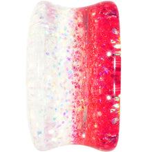 Load image into Gallery viewer, 20mm Pink Gold White Acrylic Glitter Party Saddle Plug
