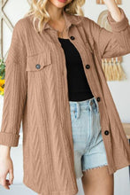 Load image into Gallery viewer, Retro Camel Full Size Drop Shoulder Jacket With Button-Up Design Women Jacket
