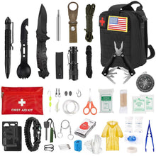 Load image into Gallery viewer, 47-Pieces: Emergency Survival Kit EDC Gear Equipment Tool with Pouch
