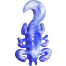 Load image into Gallery viewer, 00G Blue White Acrylic Scorpion Hanger Plug
