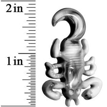 Load image into Gallery viewer, 0G Black White Acrylic Scorpion Hanger Plug
