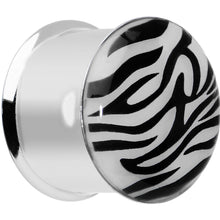 Load image into Gallery viewer, 5/8 Stainless Steel Blue Tiger Print Solar Activated Saddle Plug
