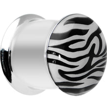 Load image into Gallery viewer, 9/16 Stainless Steel Purple Tiger Print Solar Activated Saddle Plug
