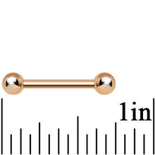 Load image into Gallery viewer, 14G 1/2 Rose Gold Plated Straight Barbell
