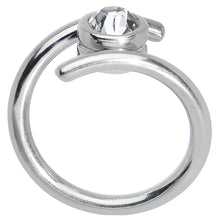 Load image into Gallery viewer, 14G 7/16 Clear CZ Gem Coil Twist Belly Ring
