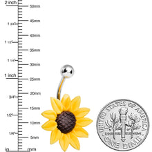 将图片加载到图库查看器，Stunning Sunflower Belly Ring

