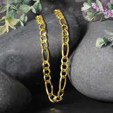 将图片加载到图库查看器，10K Yellow Gold Solid Figaro Chain (5.30 mm)
