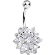 Load image into Gallery viewer, Crystalline Gem Sunburst Flower Belly Ring
