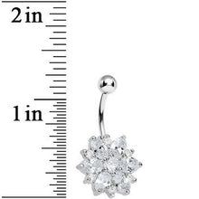 Load image into Gallery viewer, Crystalline Gem Sunburst Flower Belly Ring
