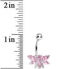 将图片加载到图库查看器，Pink Gem Honey Bee Belly Ring
