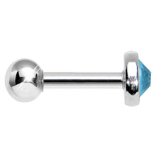 Load image into Gallery viewer, 4mm Aqua Gem Tragus Cartilage Barbell Earring
