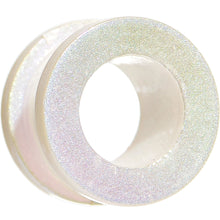 Load image into Gallery viewer, 1/2 Iridescent Pearl White Acrylic Screw Fit Tunnel Plug
